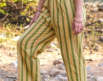 Hritvi Pant: Stylish Cotton Striped Trousers