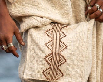 Boho Blockprinted Sling Bag: Adjustable Strap