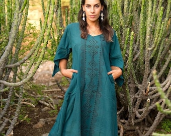 Boho Maxi Dress with Pockets for Women : Garga Dress