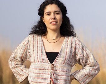 Boho Patchwork Jacket, Hippie Cotton Jacket, Festival Wear Coat, Handmade Ethnic, Sustainable Bohemian Clothing