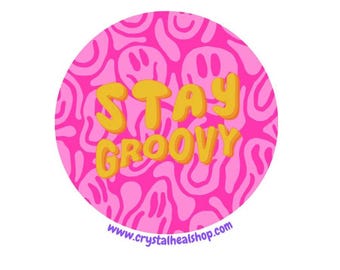 Stay Groovy Sticker | Retro 70s Hippie Vinyl Decal (Waterproof)
