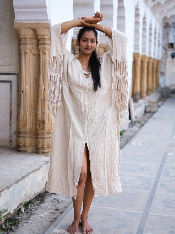 white christmas dresses Turquoise cotton kaftan dress for women