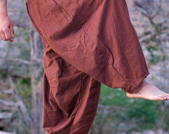 Cotton Harem Pants: Unisex Boho Yoga Trousers