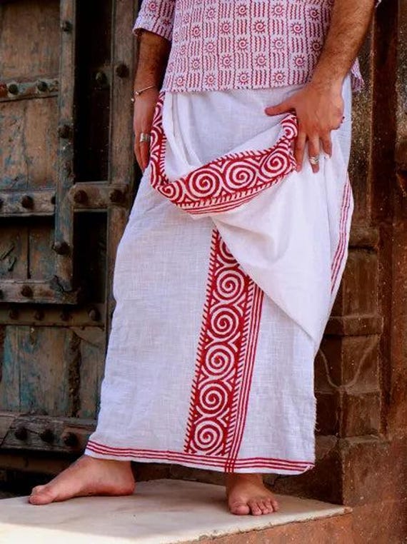 Traditional Tribal Dhoti Set, Men's Lungi Pants, Indian Dhoti Style  Bottoms, Ethnic Harem, Handmade Tribal Dhoti, Men's Lungi, Ethnic Sarong -  Etsy Australia