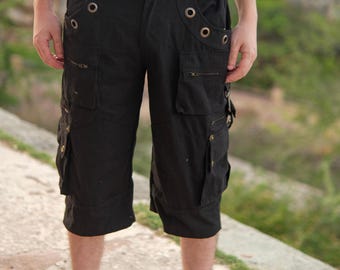 Cyber Punk Knee Length Shorts - Ravok Festival Pants