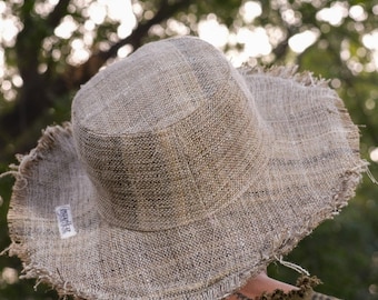 Hemp Bucket Hat with Fringes: Eco-Friendly Hippie Style