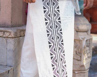 Men's Cotton Aadivasi Dhoti, Tribal Ethnic Boho Pants, Festival Yoga Wear