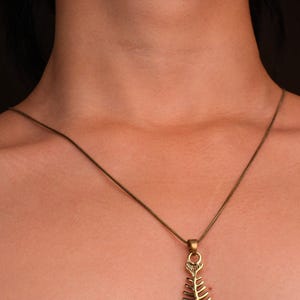Fish bone Necklace - Crystal Heal