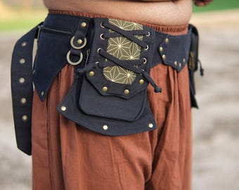 Riñonera multibolsillos estilo bohemio para festivales Hexara