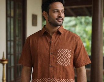 Camicia a maniche corte in cotone - Camicia Uday