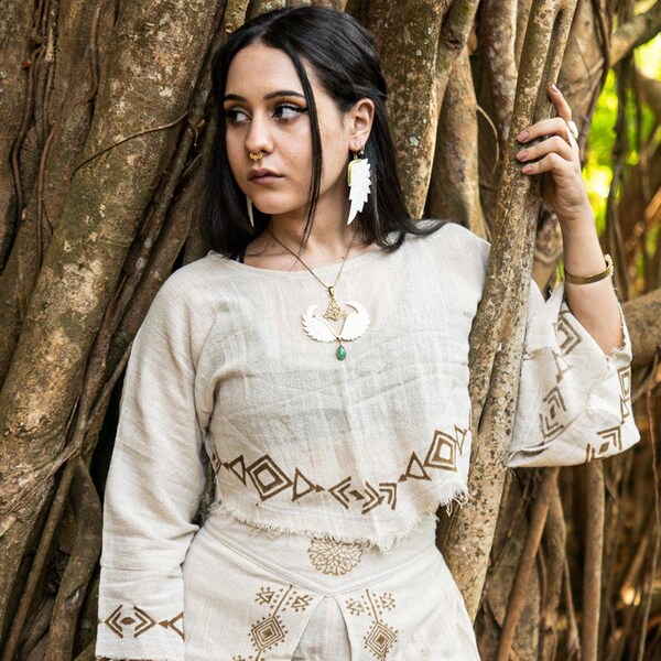 Bohemia Crop Shirt - Multicolor