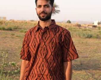 Short Sleeve Indian Ethnic Shirt - Terraza Shirt