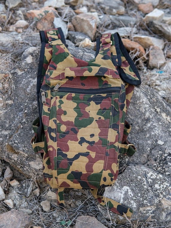 Camo Tactical Chest Backpack: Canvas Vest Bag for Hiking, Travel