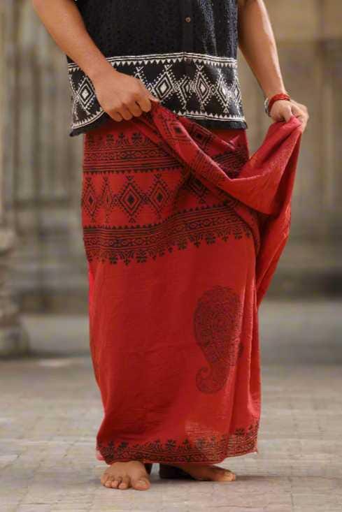 Katoen Cool 100% Puur Heren Rijk Katoen 2.00 Mts Single Dhoti 1.80 Mts Big Angavastam Handdoek Set Groen Kastanjebruin Border Pack van 2 Stuk Door Indian Collectible, Meerkleurig, Regular