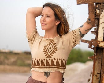 Short Sleeve Handmade Summer Wear - Mesa Crop Top
