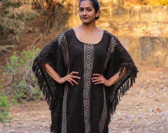 Vama Baumwolle Kimono, Boho Tribal Print Festival Cover Up, Boho Jacke