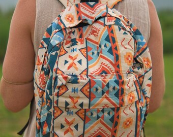 Tribal Woven Backpack Boho Aztec Hippie Southwestern Baja  display picture 1