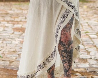 cotton  Wrap Skirt: Bohemian Style, Long Length