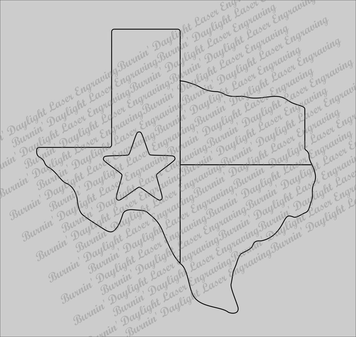 Acrylic Texas Flag Shaped Router Template - Etsy