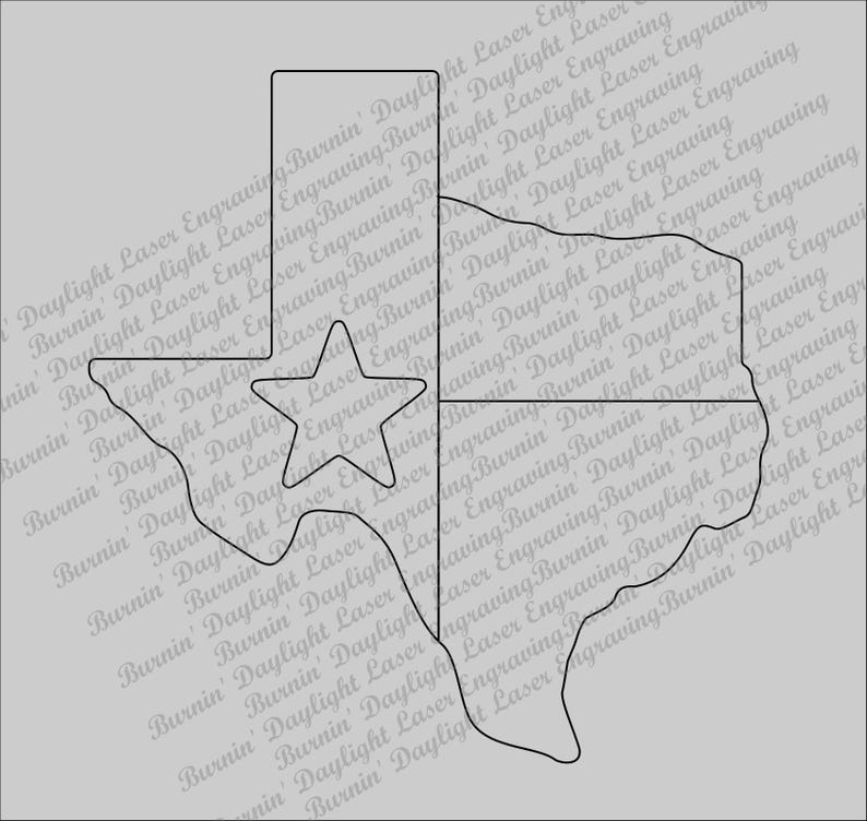 Acrylic Texas Flag Shaped Router Template - Etsy