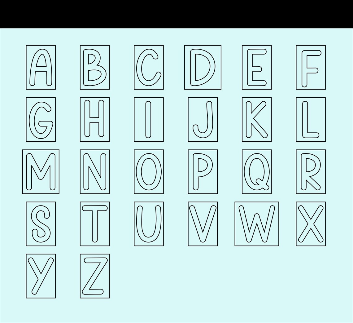 Acrylic Lettering Font 2 Router Template - Etsy