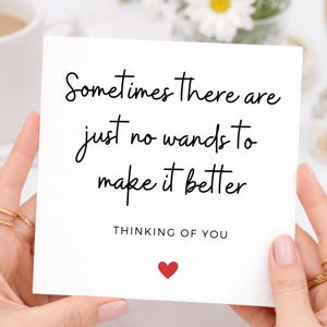 Thinking Of You Card, Sympathy Card, Bereavement Card, Condolence Card, Sometimes There Are No Words, Friend Sympathy Card