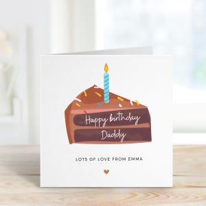Tarjeta de cumpleaños para papá, tarjeta de cumpleaños para papá, tarjeta de feliz cumpleaños para papá, tarjeta de cumpleaños para papá, tarjeta de cumpleaños para papá de parte de su hija, de parte de su hijo, regalo