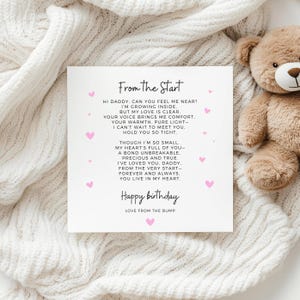From The Bump, biglietto di auguri per il compleanno del papà, biglietto per il futuro papà, buon compleanno papà, biglietto di auguri personalizzato per il futuro papà, regalo From The Bump