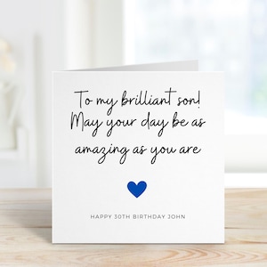 À mon fils brillant, carte d'anniversaire pour fils, carte d'anniversaire pour fils, cadeau d'anniversaire de fils, carte poème de fils, carte spéciale pour fils, carte spéciale fils