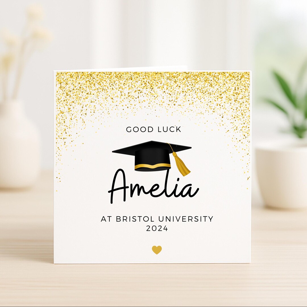 Personalised Graduation Card, Good Luck at University, Congratulations ...