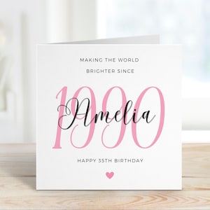 Biglietto di auguri per il 35° compleanno, Biglietto di auguri per il 35° compleanno per donna, Biglietto di auguri per il 35° compleanno per figlia, Biglietto di auguri per il 35° compleanno per sorella, lei, migliore amica
