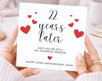 Karte zum 22. Hochzeitstag, Karte für 22 gemeinsame Jahre