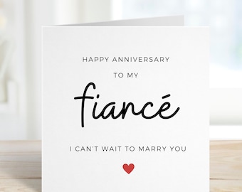 Carte d'anniversaire de fiancé, carte d'anniversaire personnalisée pour fiancé, dernier anniversaire avant le mariage, carte d'anniversaire de fiancé personnalisée, pour lui
