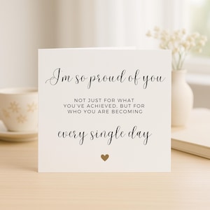 I'm So Proud Of You-kaart, inspirerende ondersteuningskaart, persoonlijke groeiberichtkaart, aanmoediging voor geliefde, dagelijkse motivatie