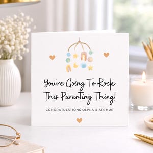 New Parents Card, Funny Parenting Card, Baby Shower Gift, First Time Parents, Parenthood Encouragement, Mummy And Daddy To Be