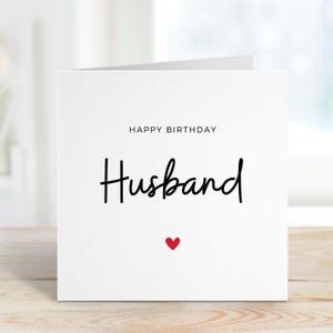 Carte d'anniversaire mari, carte d'anniversaire pour mari, carte de joyeux anniversaire mari, carte d'anniversaire mari personnalisée, cadeau d'anniversaire mari