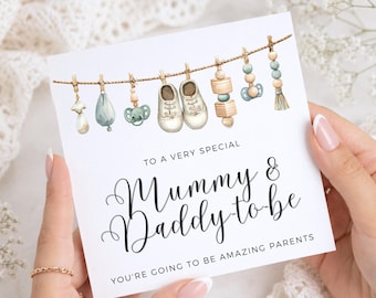 Pregnancy Congratulations Card, To A Very Special Mummy And Daddy To Be, Baby Shower Gift, New Parents, Expecting Couple