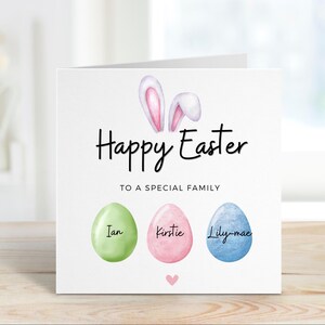 Joyeuses Pâques à une famille spéciale, Carte pour la famille, Carte de Pâques pour la famille, Carte de Pâques pour la famille, Carte de Joyeuses Pâques, Carte de Pâques pour la famille
