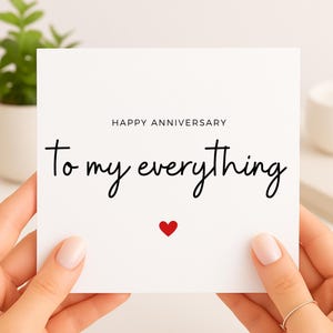 To My Alles Jahrestagskarte, romantische Liebeskarte für Partner, Mann, Frau, Freund, Freundin, Hochzeit oder Valentin