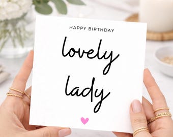 Tarjeta de cumpleaños para amiga, tarjeta de cumpleaños para una mujer encantadora, regalo de cumpleaños para mujer, esposa, madre, hermana, amiga, tía, abuela, novia