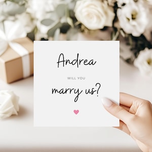 Wil je met ons trouwen Kaart, huwelijksaanzoek, Officiant-cadeau
