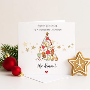 Lehrer Weihnachtskarte, Weihnachtskarte für Lehrer, personalisierte Lehrer Weihnachtskarte, Weihnachtskarte für Lehrer, Weihnachtsgeschenke für Lehrer