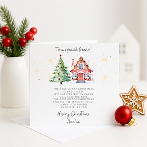 Cartão de Natal para um amigo, Cartão de Natal para um melhor amigo, Cartão de Natal para amigos especiais, Cartão de Natal para um amigo, Cartão de Natal para o melhor amigo, Poema