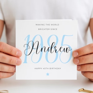 Carte de 40e anniversaire, carte d'anniversaire pour homme, carte d'anniversaire pour lui, 40e anniversaire de mari, carte d'anniversaire pour lui, carte de 40e anniversaire pour fils