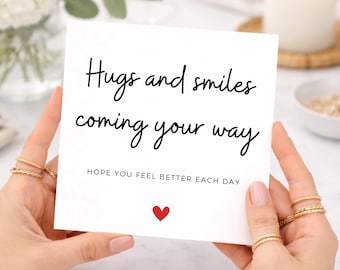 Get Well Soon Card, Speedy Recovery Card, Feel Better Gift For Friend, Thinking Of You Card