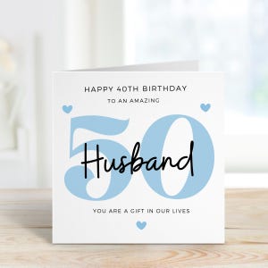 Personalised 50th Birthday Card For Husband, Birthday Card For Husband, Birthday Gift For Husband, 50th Husband, Amazing Husband