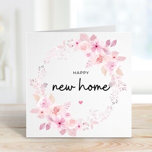Tarjeta sencilla de feliz nuevo hogar, tarjeta de felicitación por nuevo hogar, regalo para nuevo hogar, regalo de inauguración de la casa para amigos, tarjeta personalizada de nuevo hogarSC