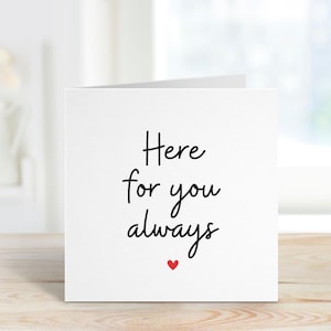 Carte pense à vous, carte de condoléances personnalisée, carte de deuil, carte de condoléances, carte toujours là pour vous, cadeau pense à vous