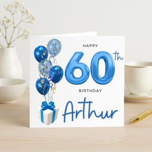 Biglietto di auguri per il 60° compleanno per lui, biglietto di auguri per uomo, regalo per il 60° compleanno, biglietto di auguri per il 60° compleanno per marito, biglietto di auguri per il 60° compleanno per papà, fratello
