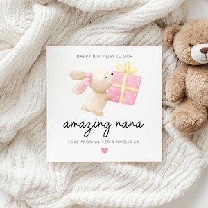 Carte d'anniversaire grand-mère, carte d'anniversaire personnalisée pour grand-mère, carte d'anniversaire spéciale nounou, cadeau d'anniversaire de grand-mère, pour elle, jolie carte grand-mère